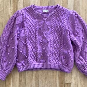 For love & lemons purple bon bon sweater
